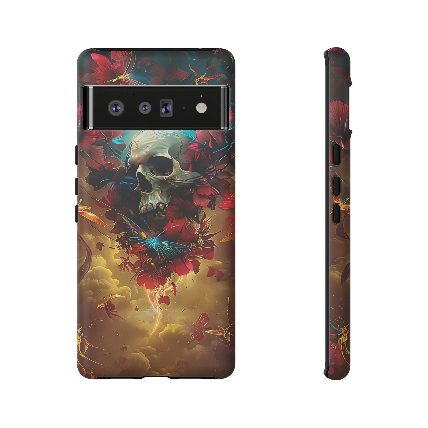 Tough Phone Cases Eternal Bloom Skull