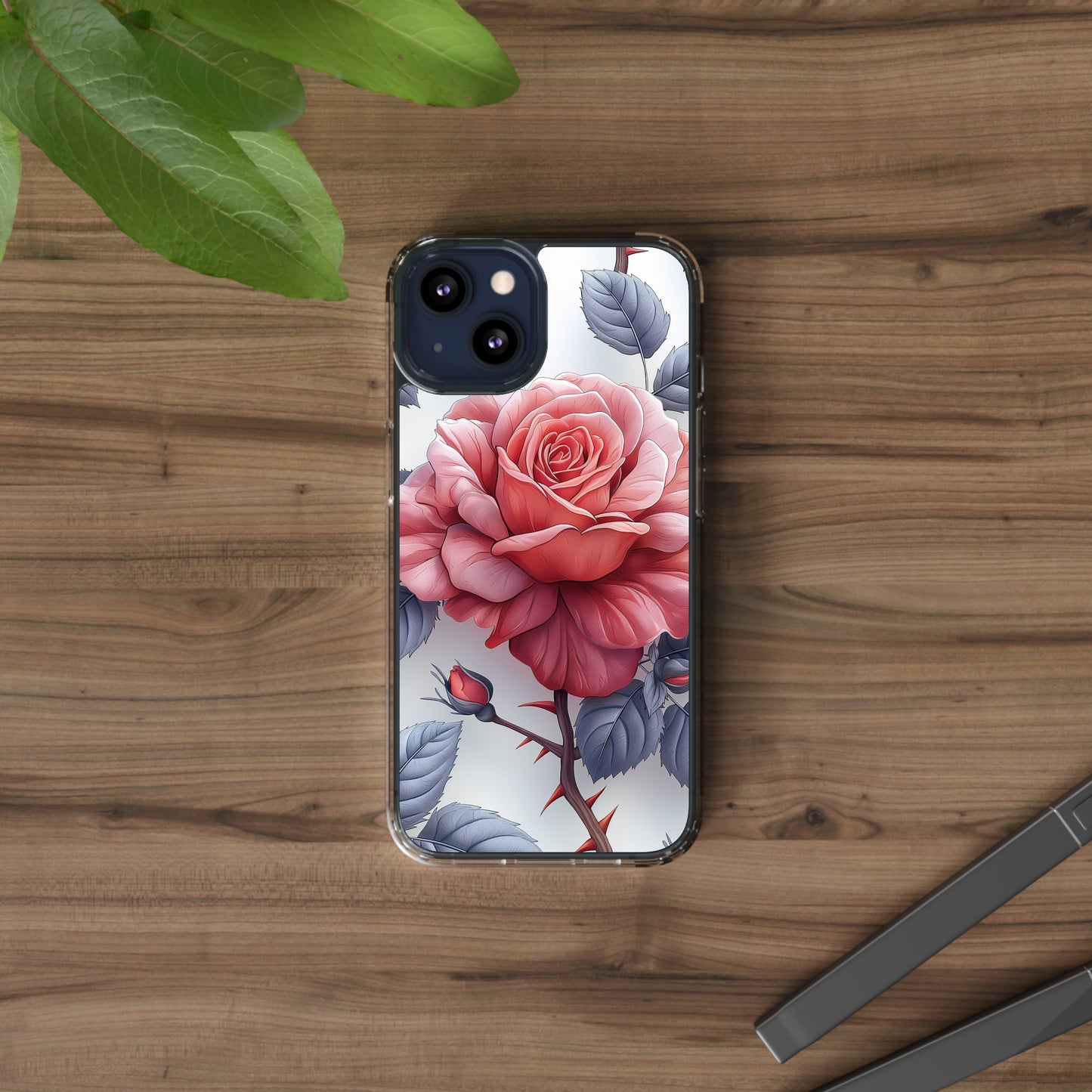 Clear Phone Cases Rose Flowers