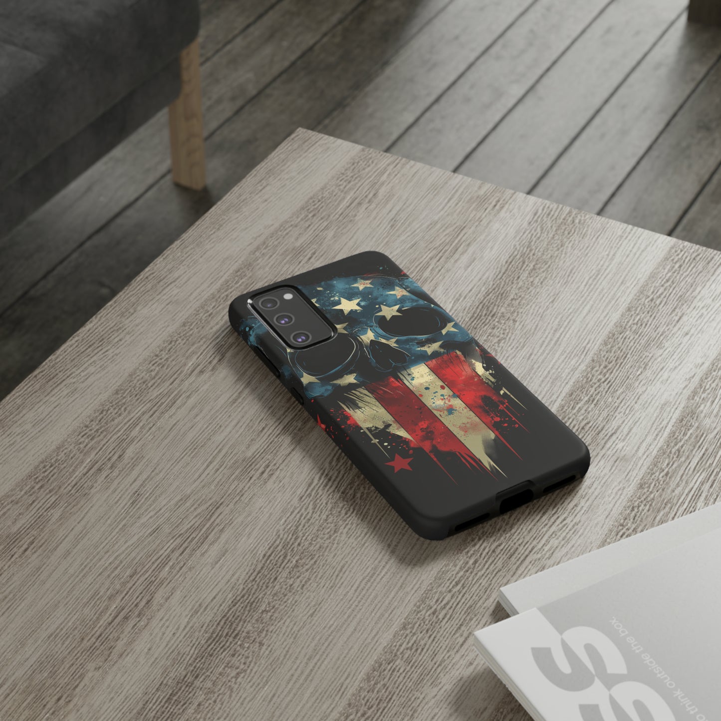 Tough Phone Cases Skull and Flag