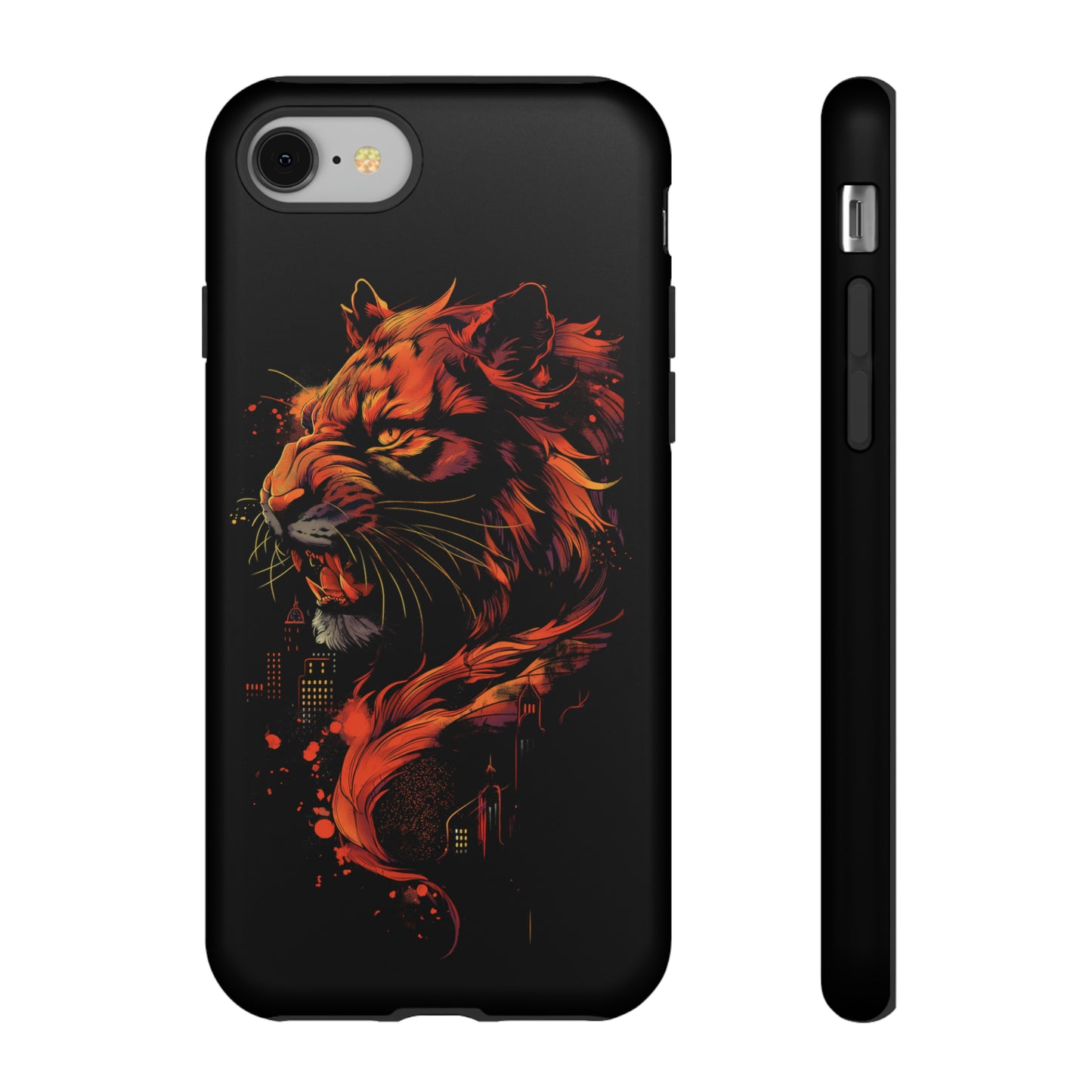 Tough Phone Case Tiger Orange and Black