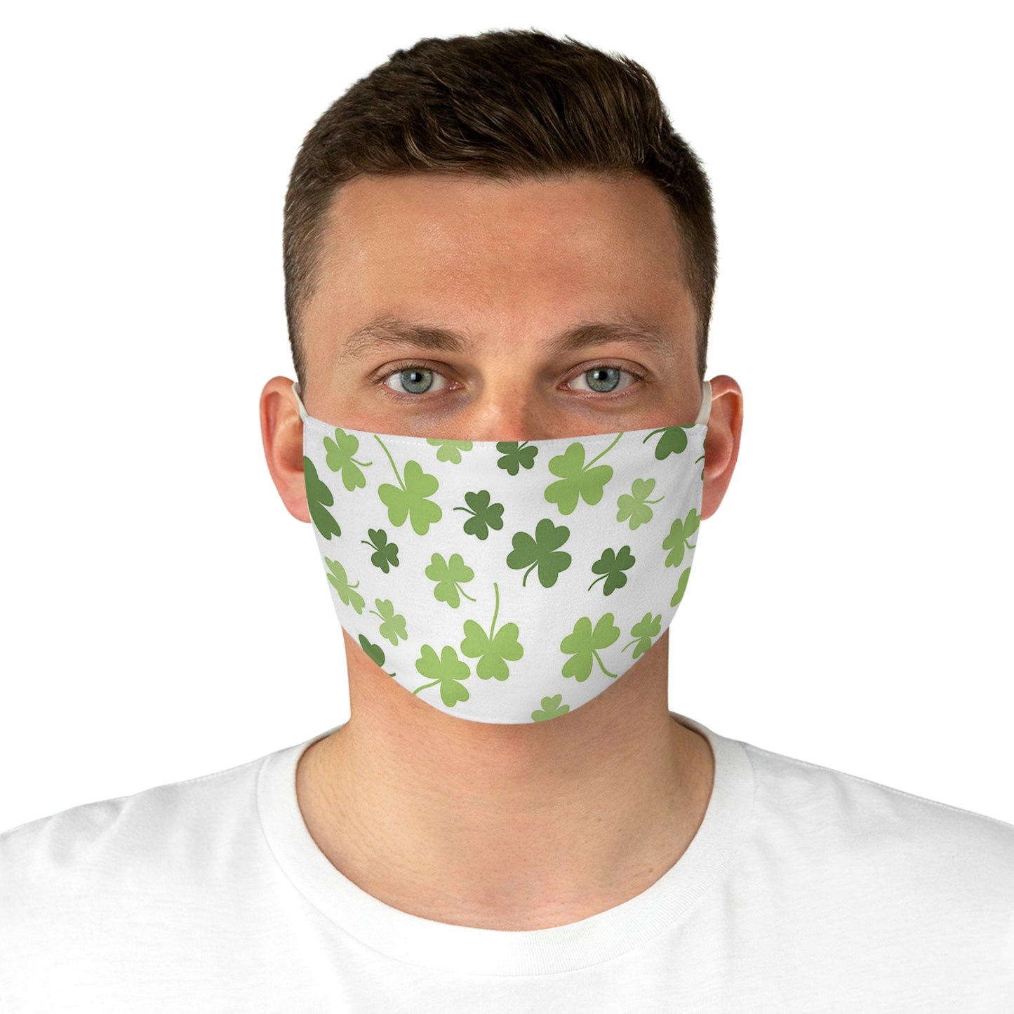 Fabric Face Mask Green Clovers