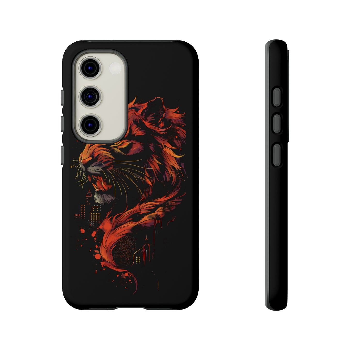 Tough Phone Case Tiger Orange and Black