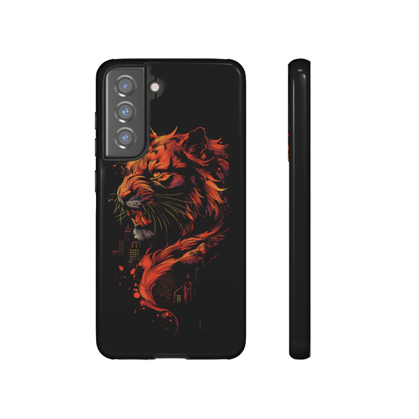 Tough Phone Case Tiger Orange and Black