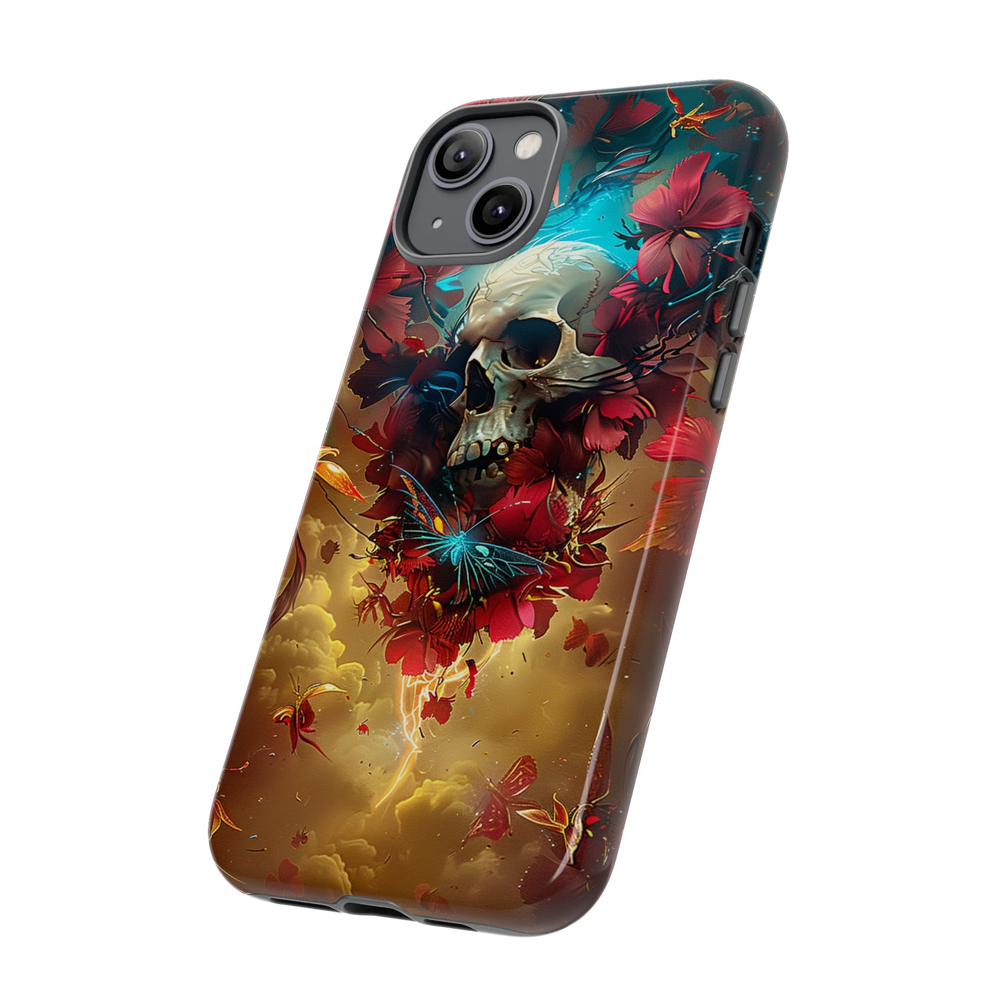 Tough Phone Cases Eternal Bloom Skull