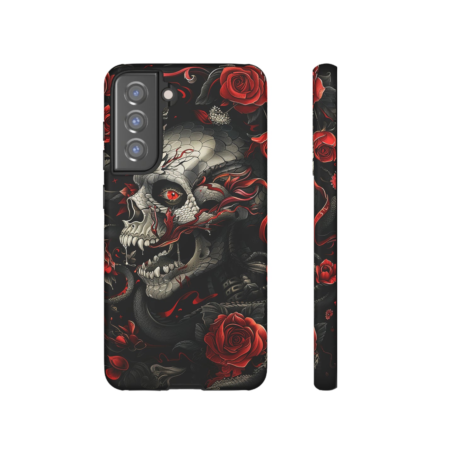 Tough Phone Case Skull and Rose 03