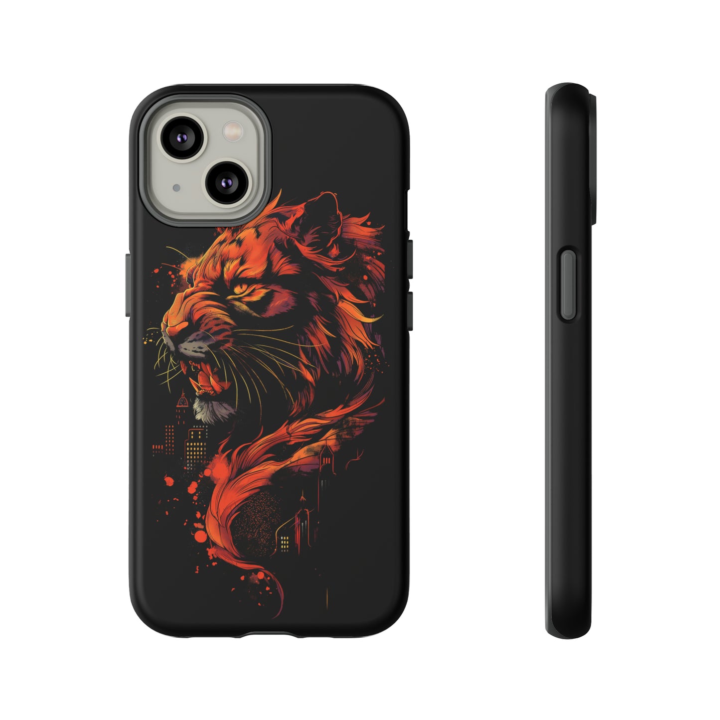 Tough Phone Case Tiger Orange and Black