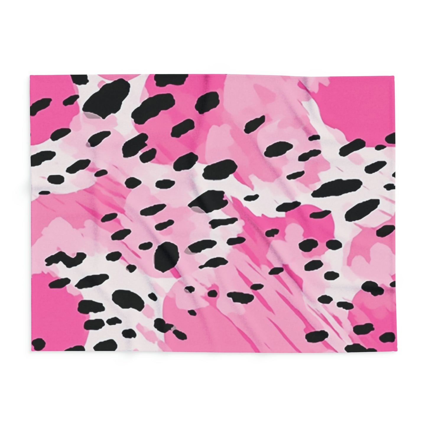 Arctic Fleece Blanket Pink Leopard Spots