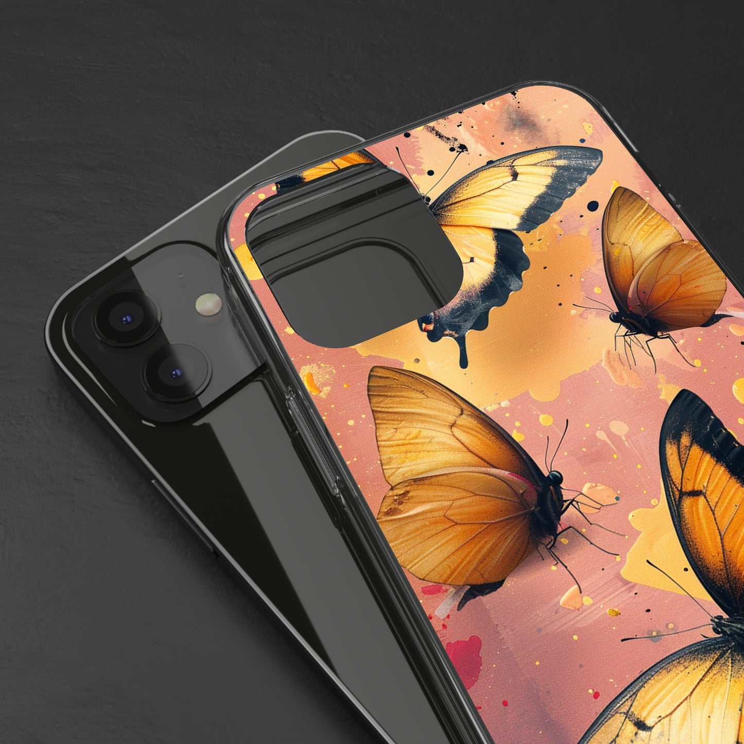 Clear Phone Cases Pink Butterflies