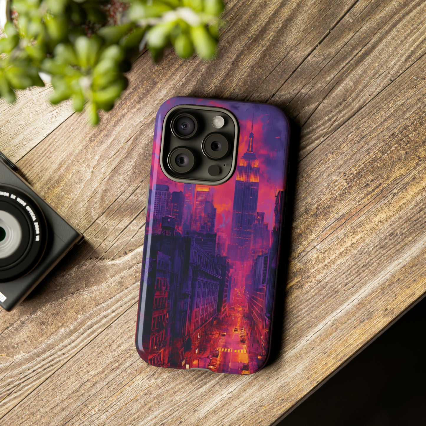 Tough Phone Case New York City Purple Haze