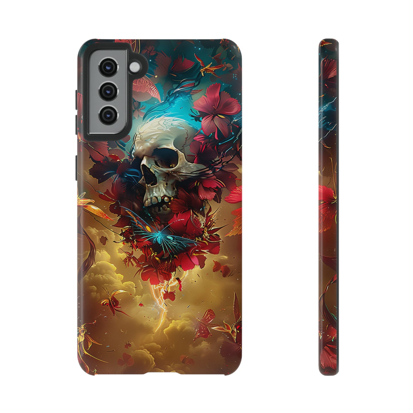 Tough Phone Cases Eternal Bloom Skull