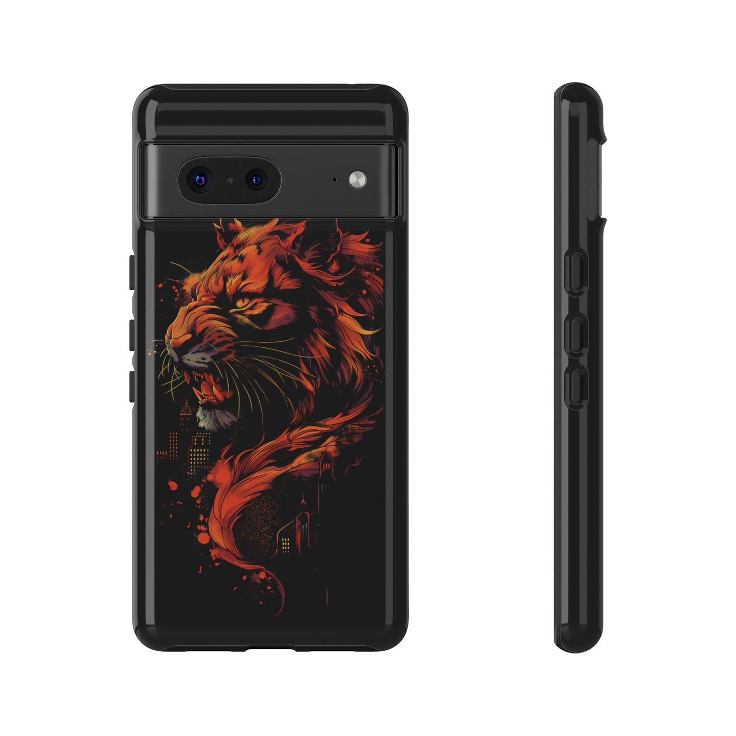 Tough Phone Case Tiger Orange and Black