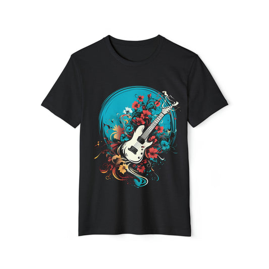 Music color Floral Tee Graphic Organic T-Shirt