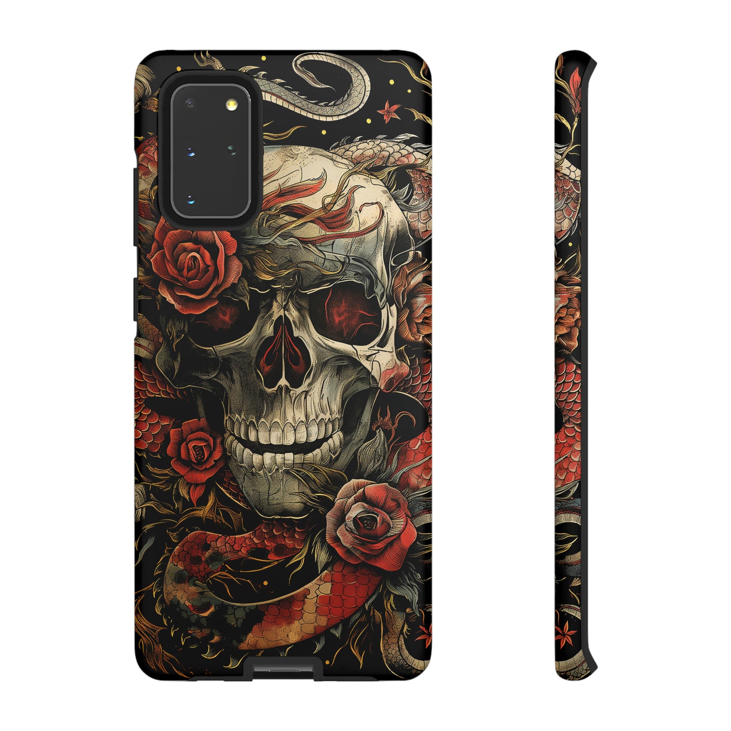 Tough Phone Case Skull and Rose 02