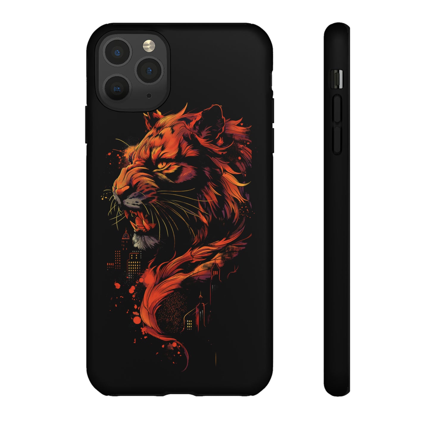 Tough Phone Case Tiger Orange and Black