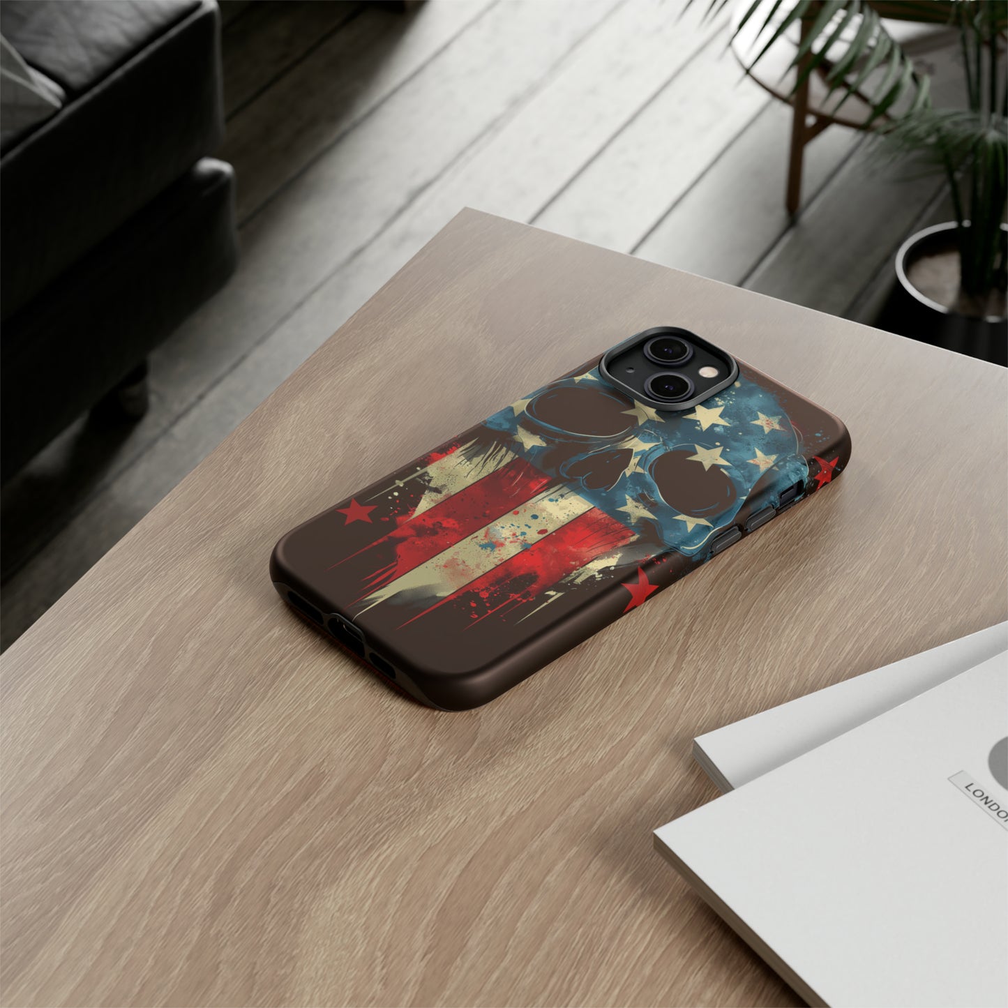 Tough Phone Cases Skull and Flag