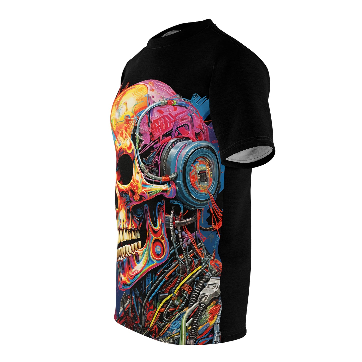 Cyber Punk Skull Graphic Tee