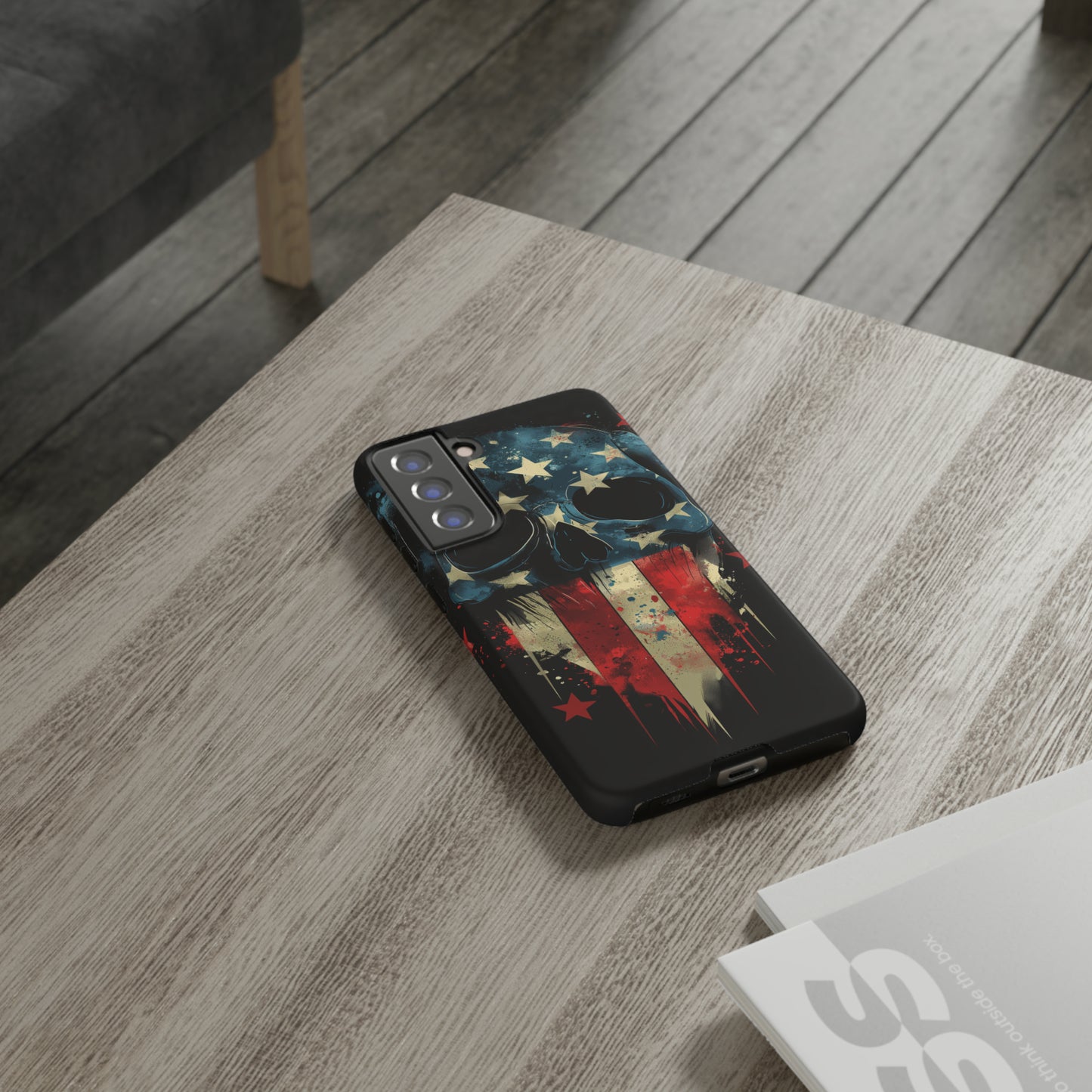 Tough Phone Cases Skull and Flag