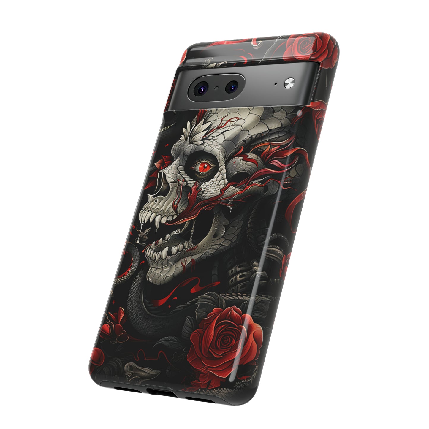 Tough Phone Case Skull and Rose 03