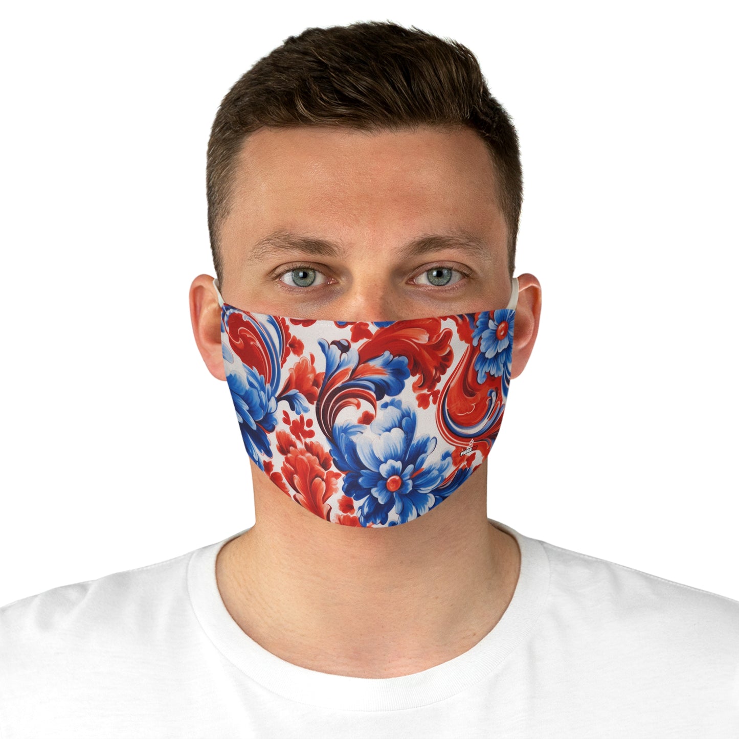 Fabric Face Mask Graphic Red White Blue