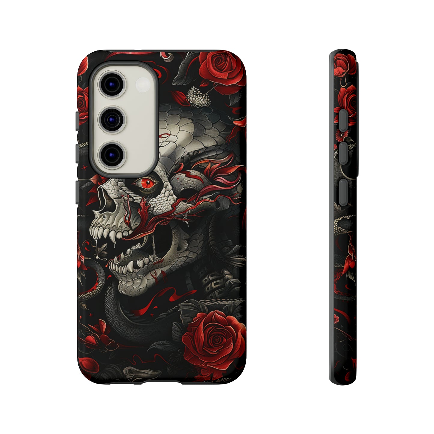 Tough Phone Case Skull and Rose 03