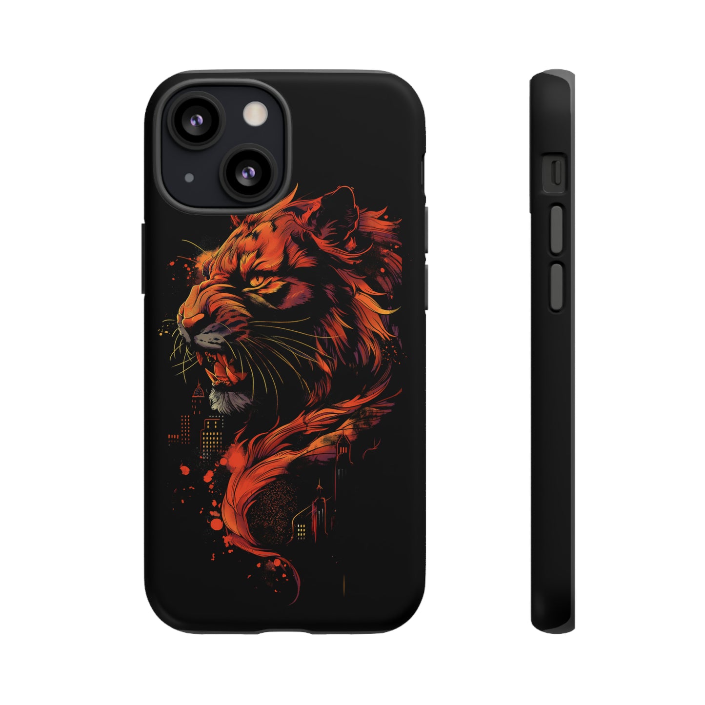 Tough Phone Case Tiger Orange and Black