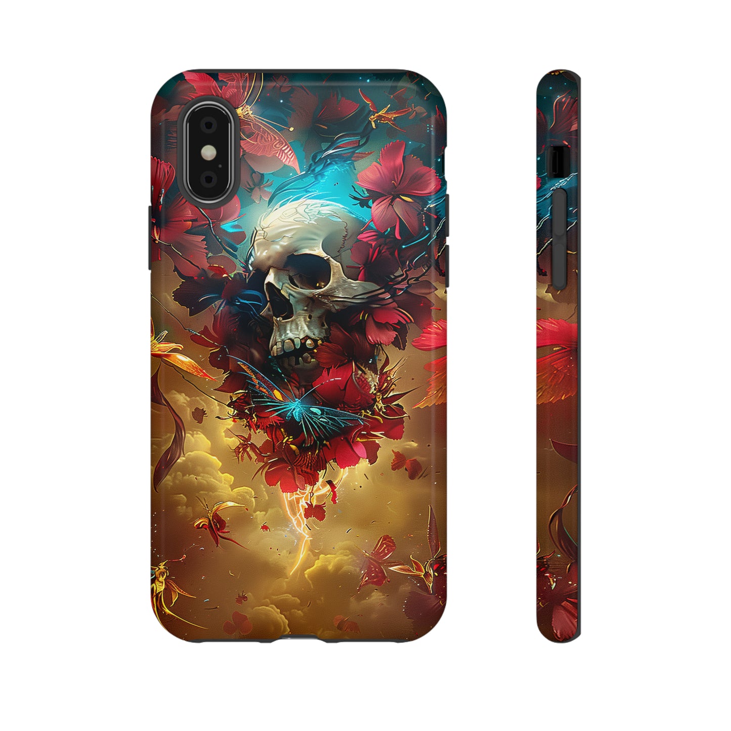 Tough Phone Cases Eternal Bloom Skull