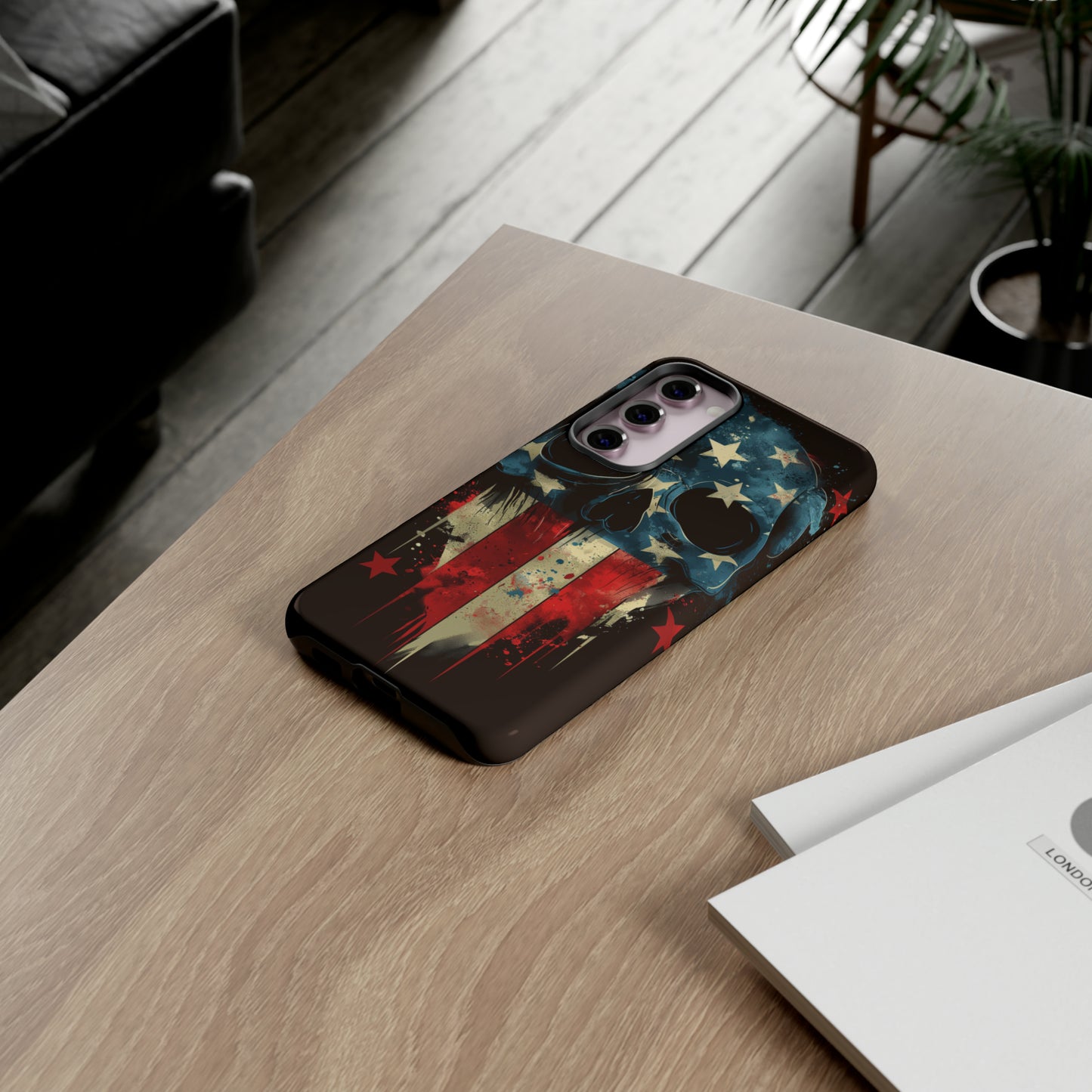 Tough Phone Cases Skull and Flag