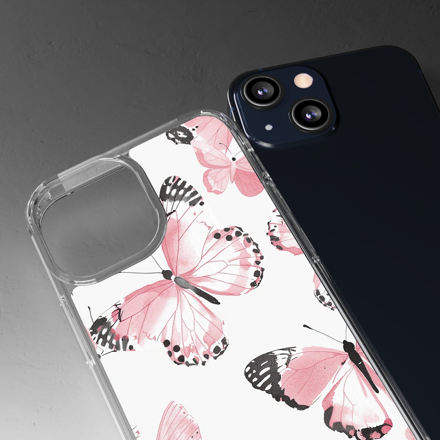 Clear Phone Cases Pink Butterfly