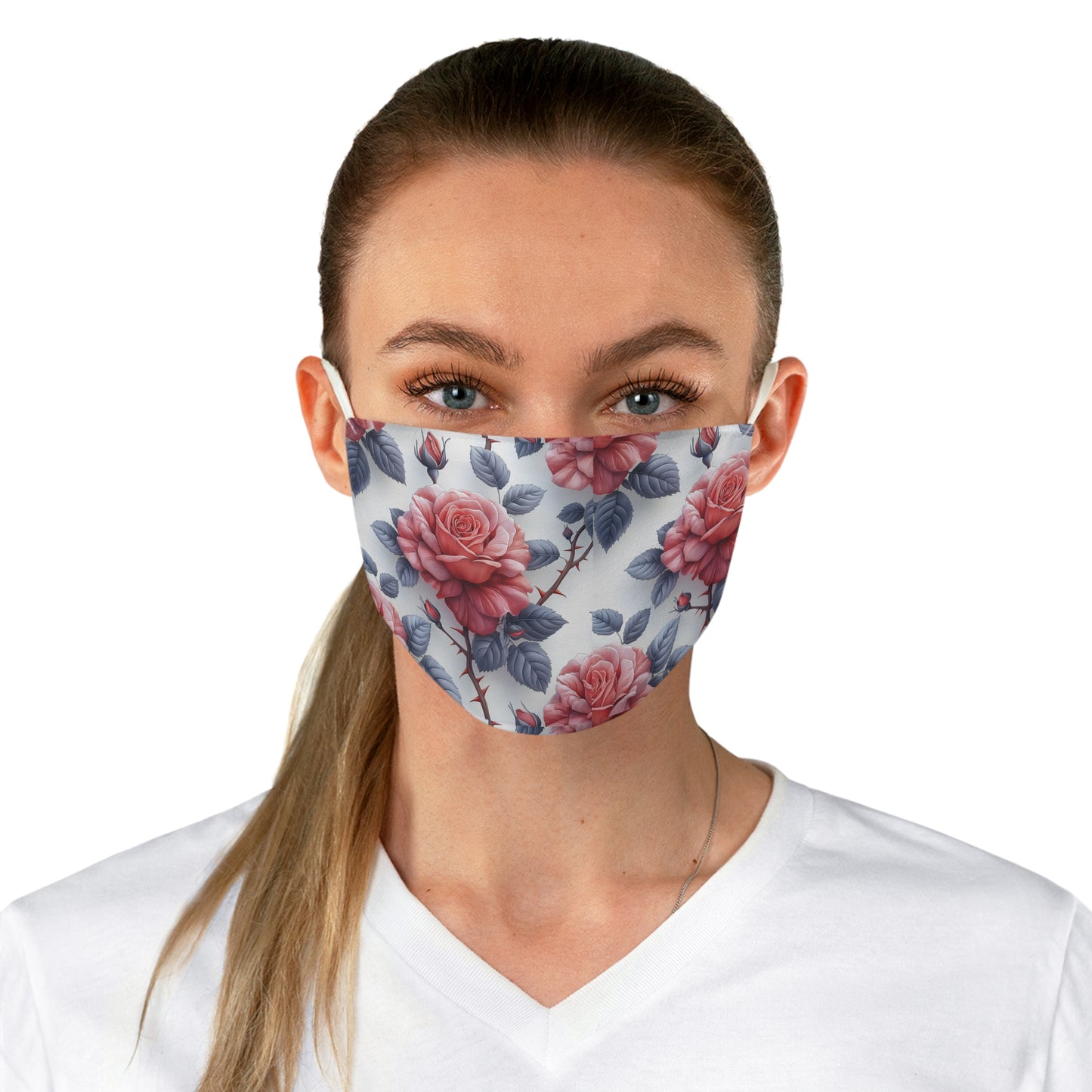 Fabric Face Mask Rose Design