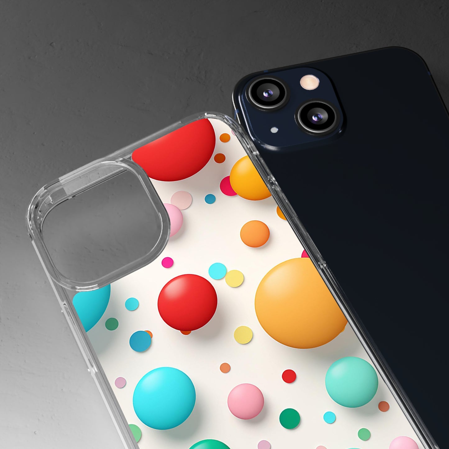 Clear Phone Cases Polkadot