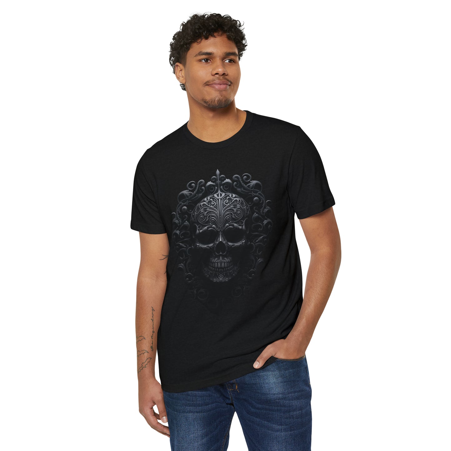 Black Skull Tee Graphic Organic T-Shirt