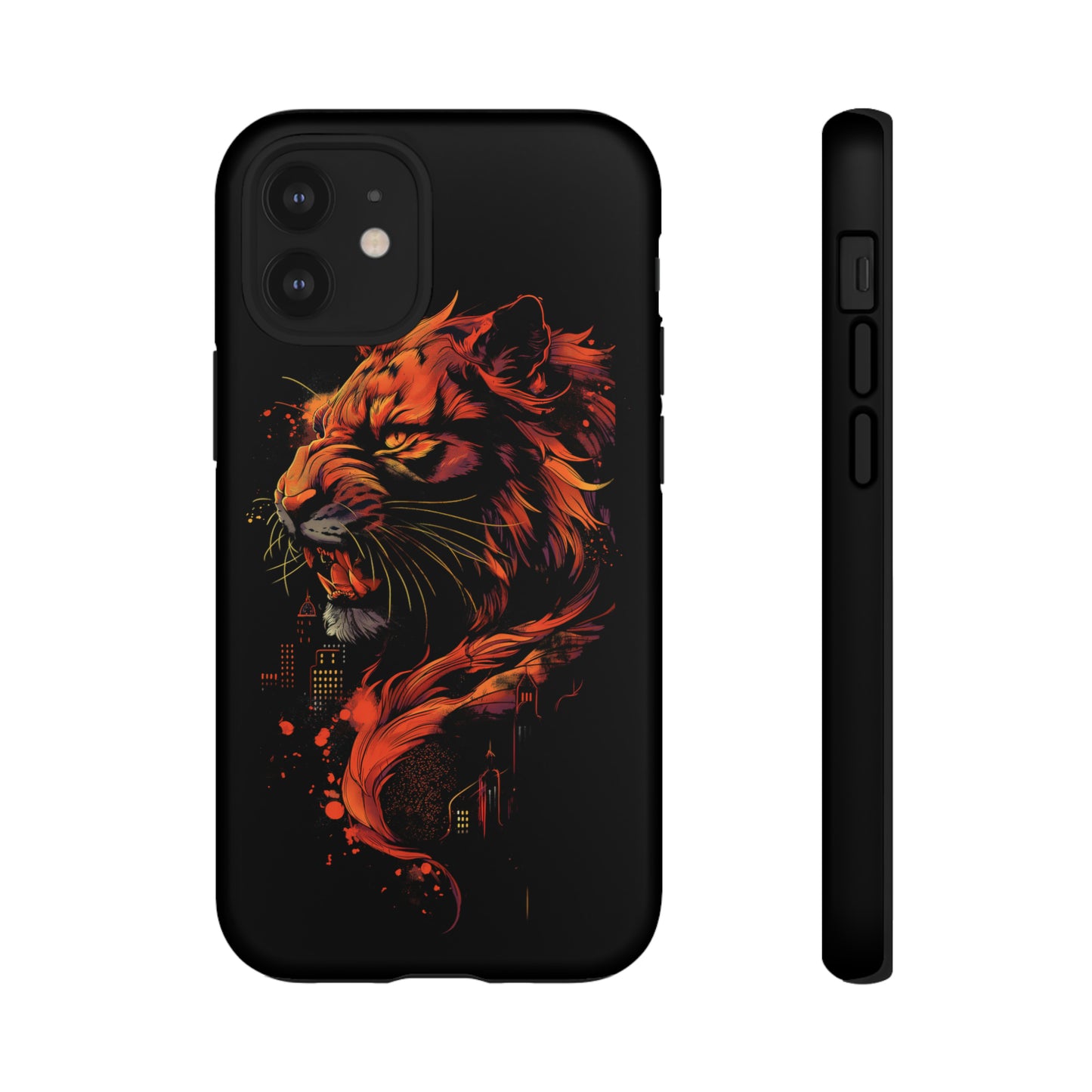 Tough Phone Case Tiger Orange and Black