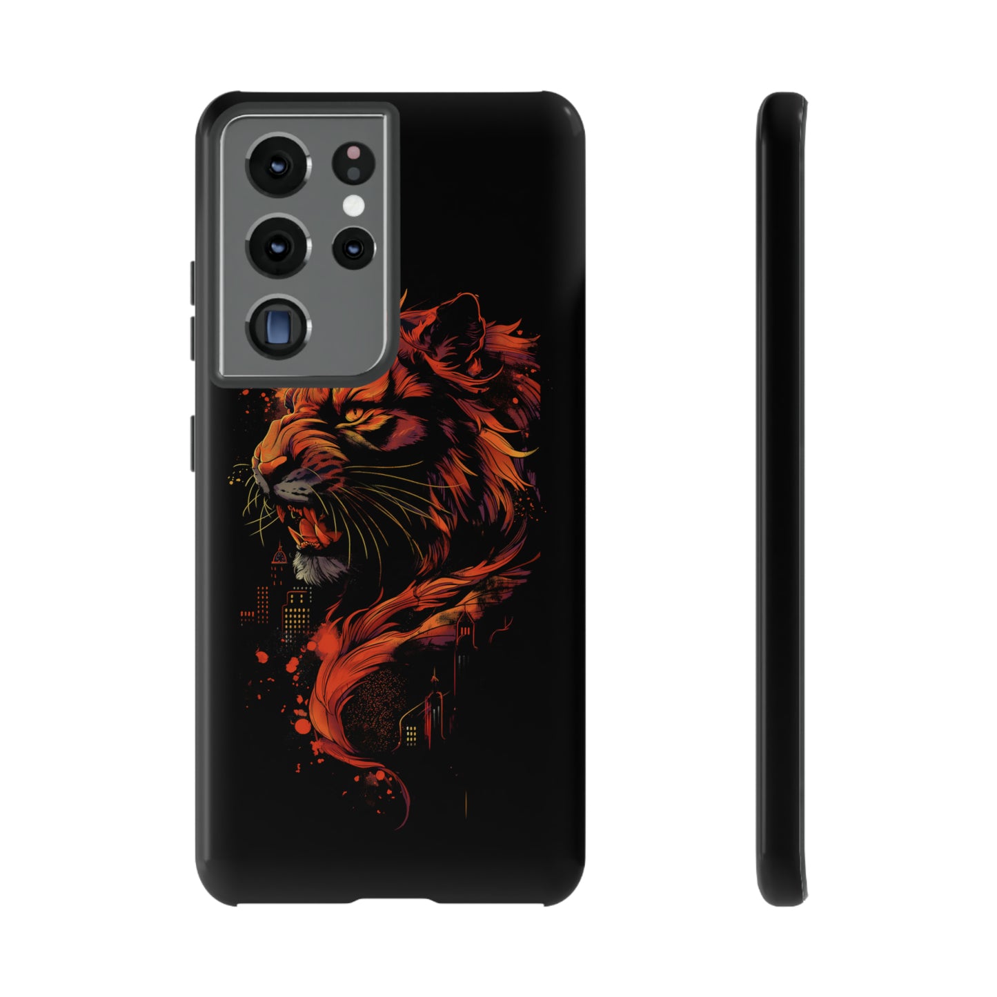 Tough Phone Case Tiger Orange and Black