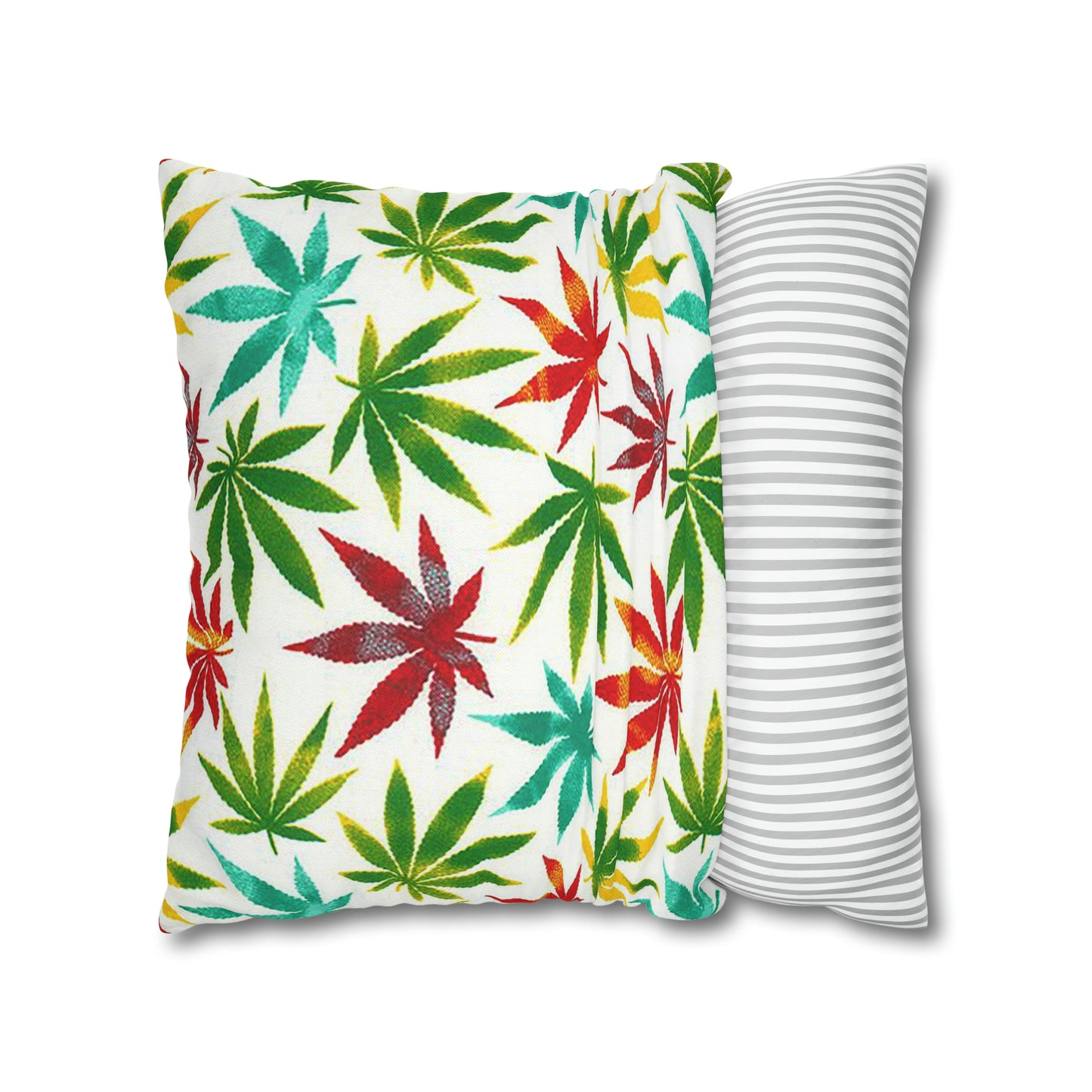 Spun Polyester Square Pillow Cannabis