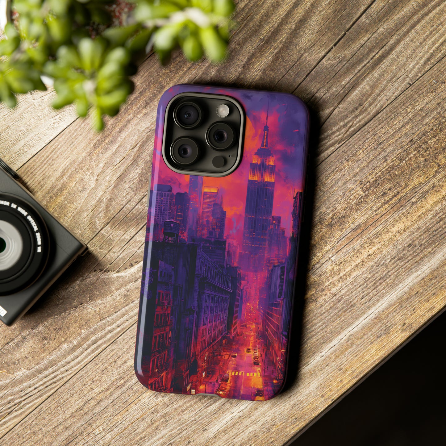 Tough Phone Case New York City Purple Haze