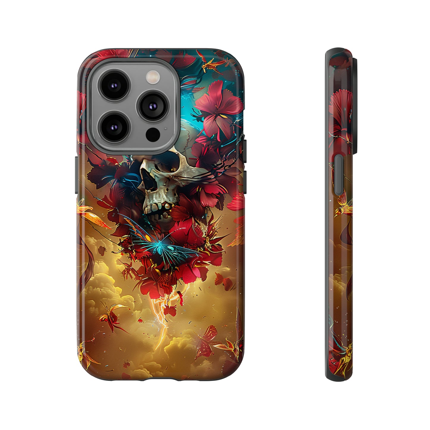 Tough Phone Cases Eternal Bloom Skull