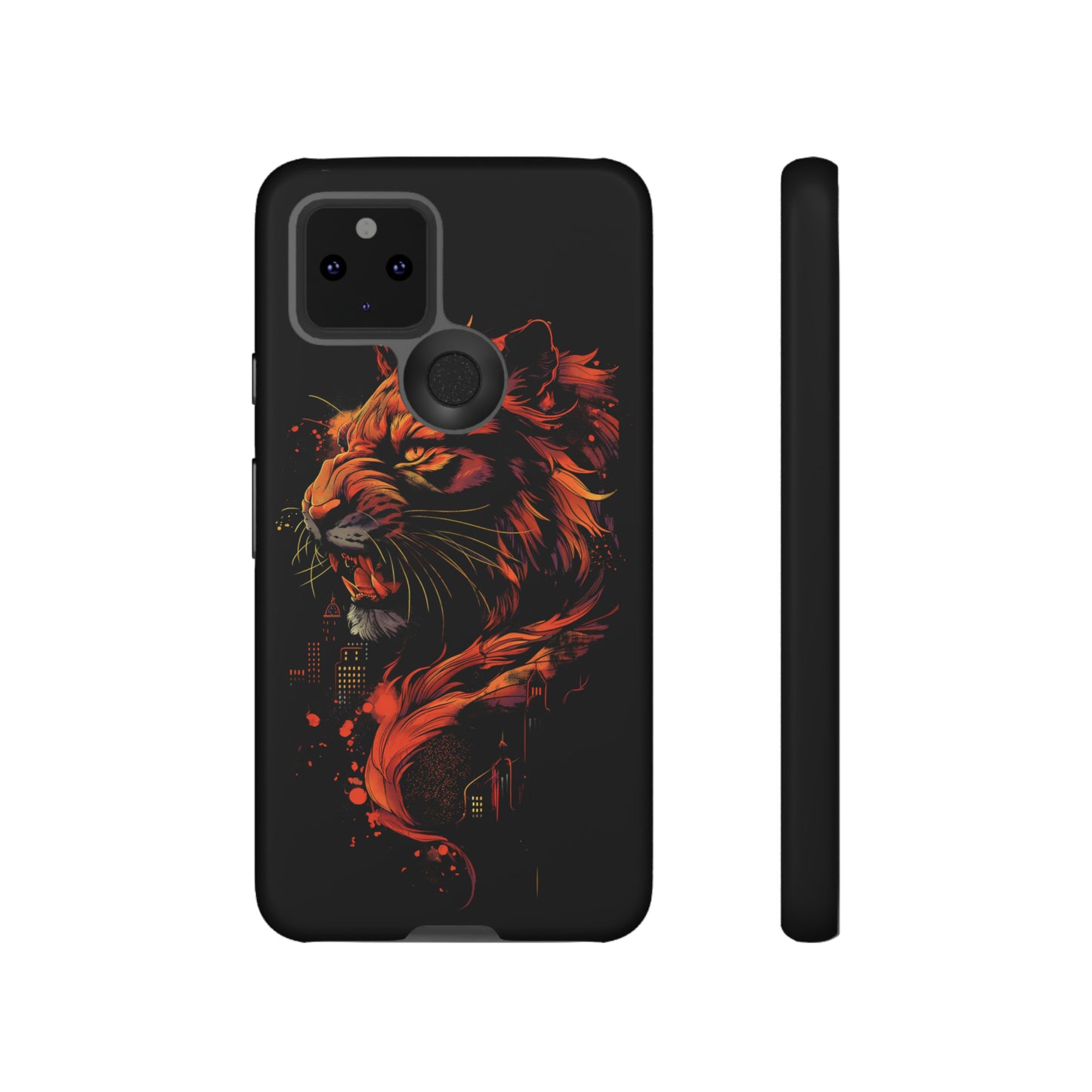 Tough Phone Case Tiger Orange and Black