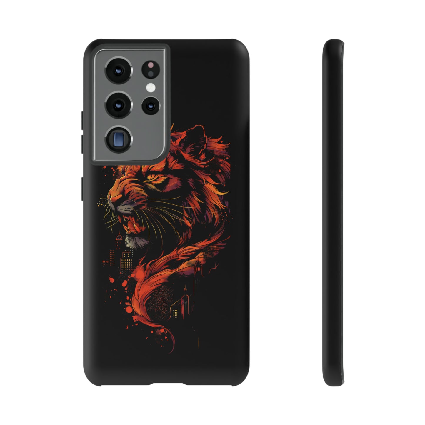 Tough Phone Case Tiger Orange and Black