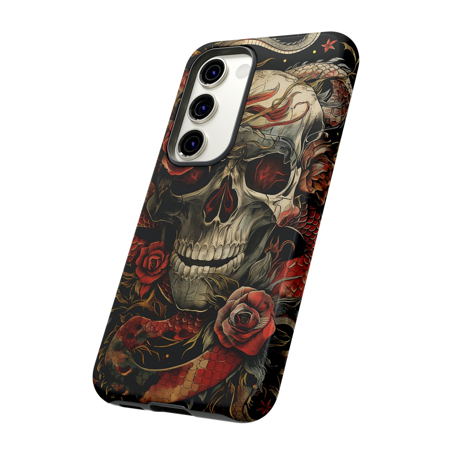 Tough Phone Case Skull and Rose 02