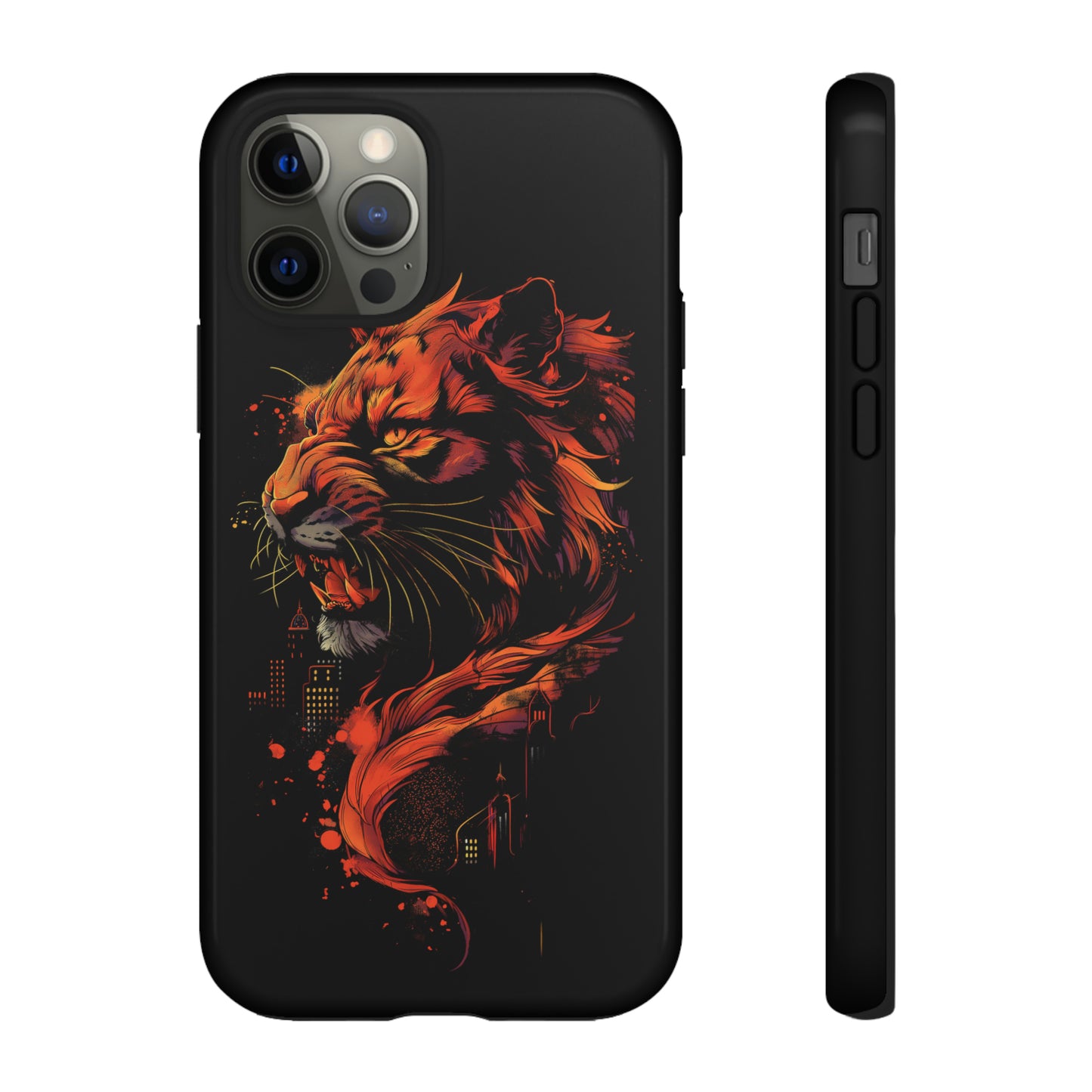 Tough Phone Case Tiger Orange and Black