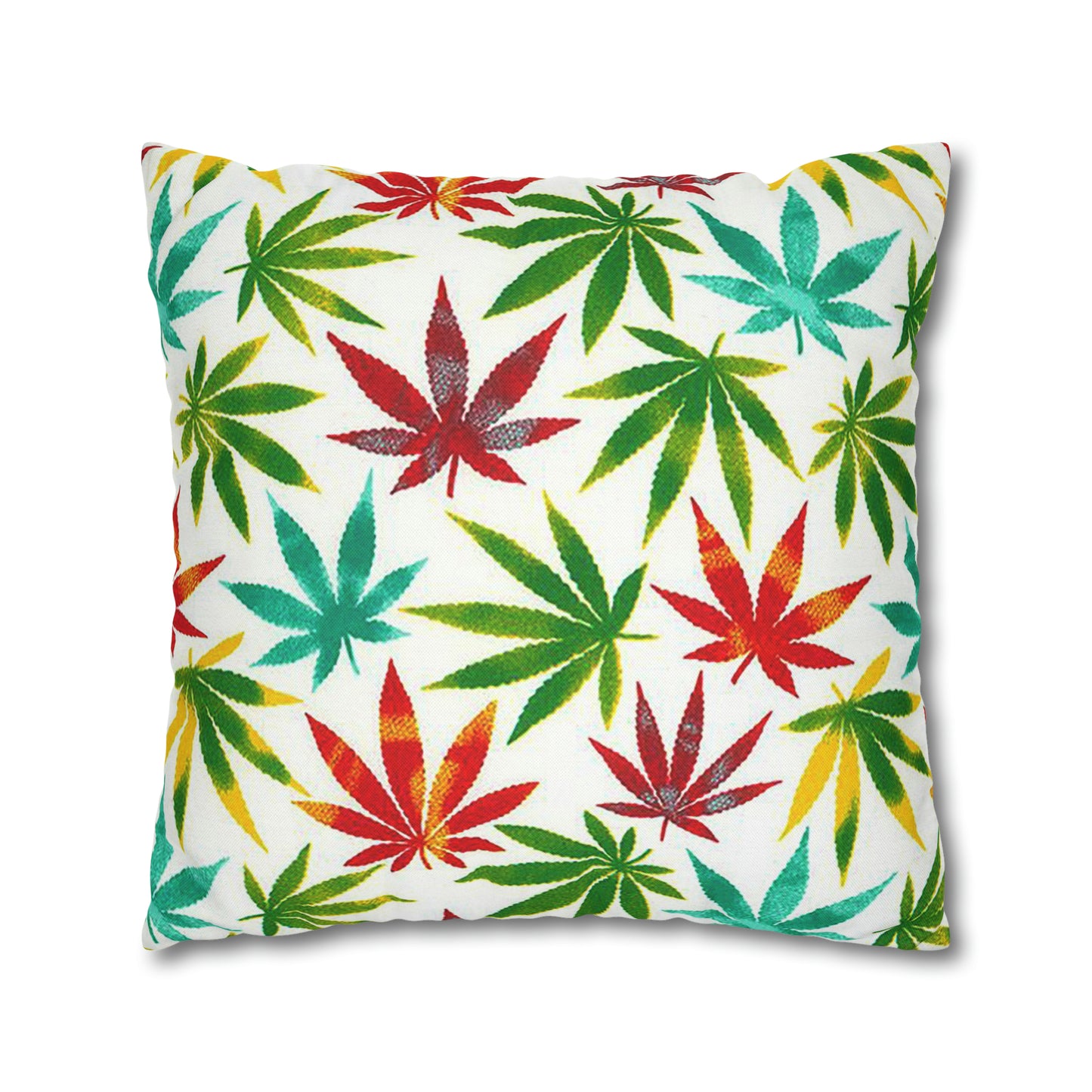 Spun Polyester Square Pillow Cannabis