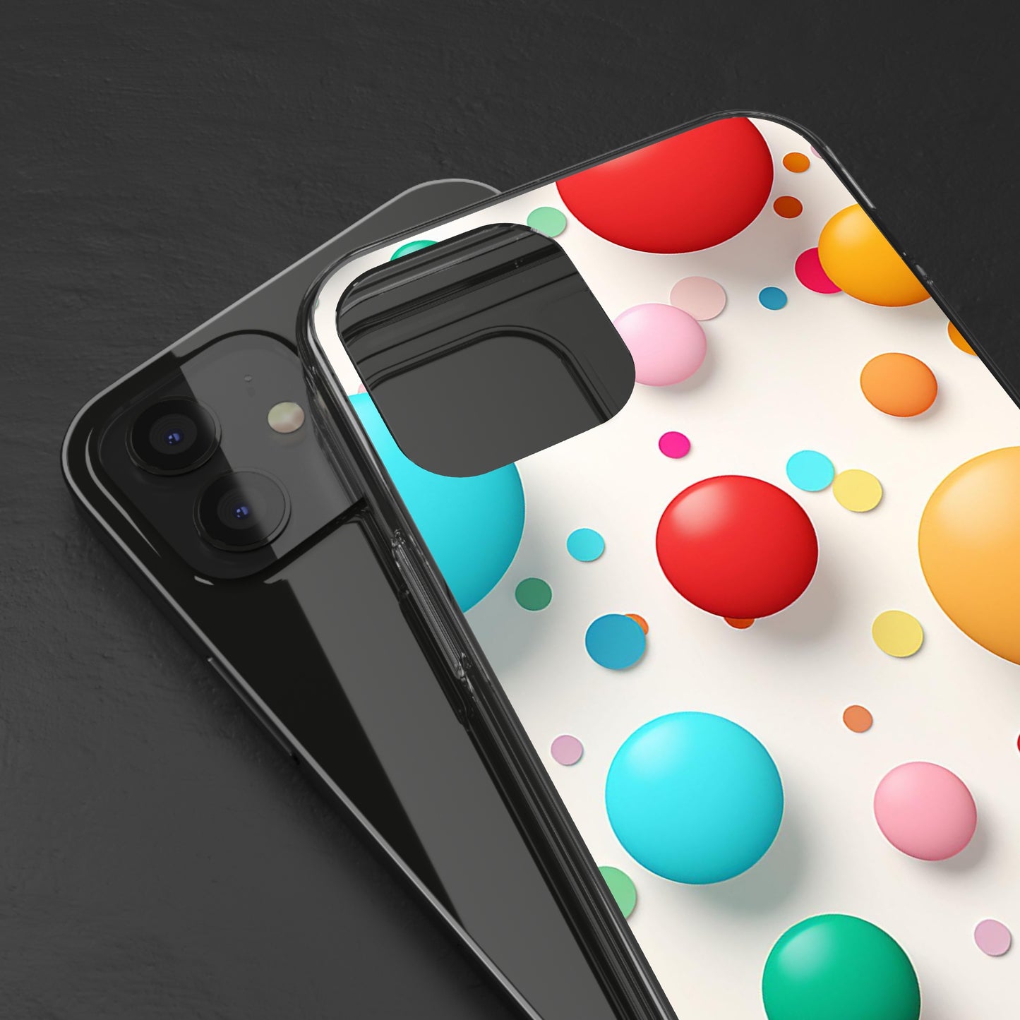 Clear Phone Cases Polkadot