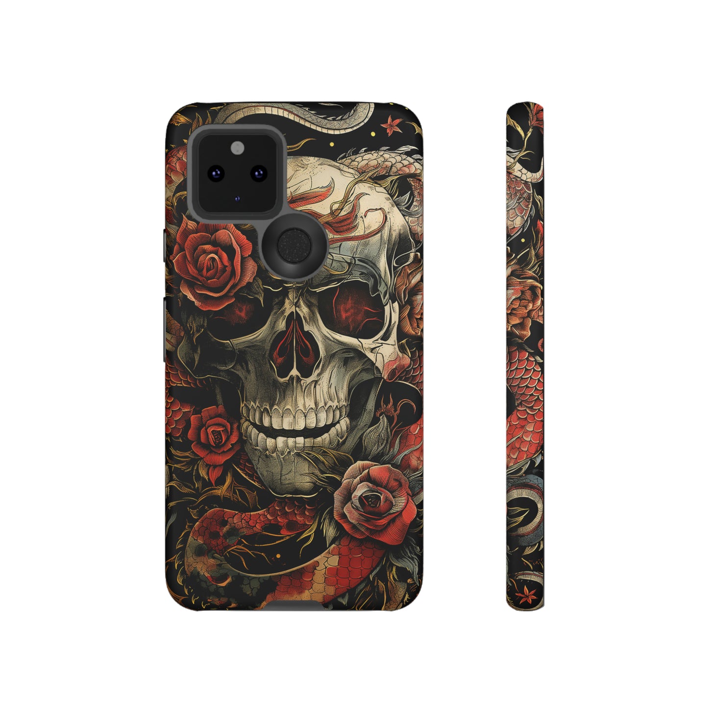 Tough Phone Case Skull and Rose 02