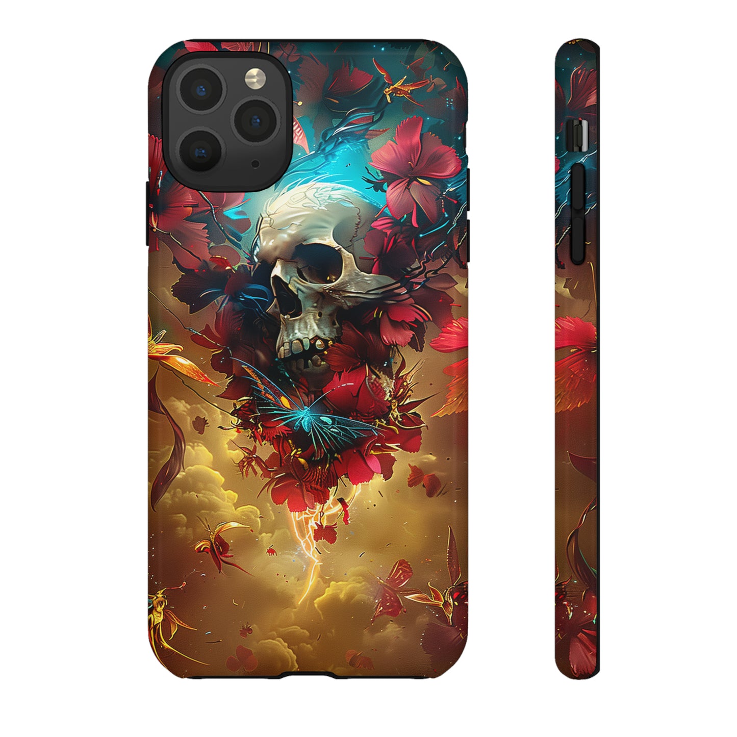 Tough Phone Cases Eternal Bloom Skull