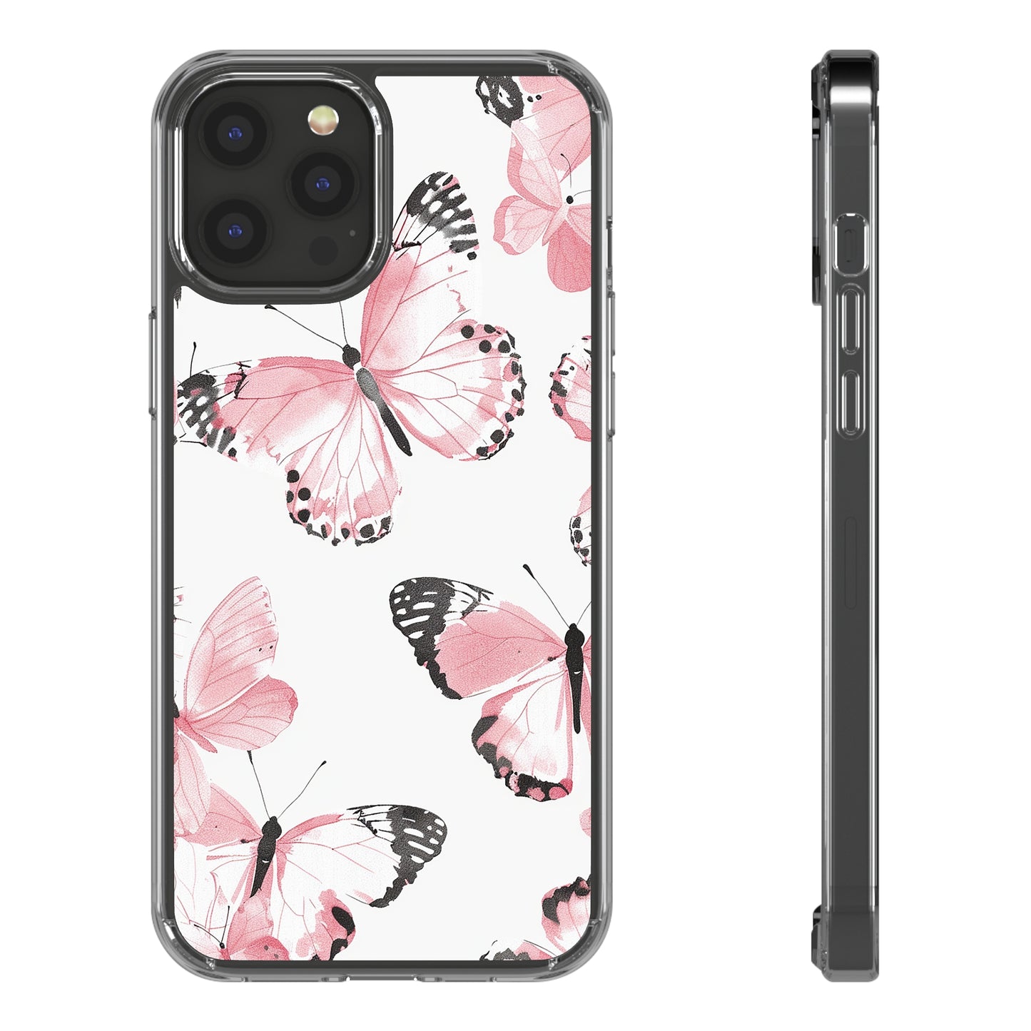 Clear Phone Cases Pink Butterfly