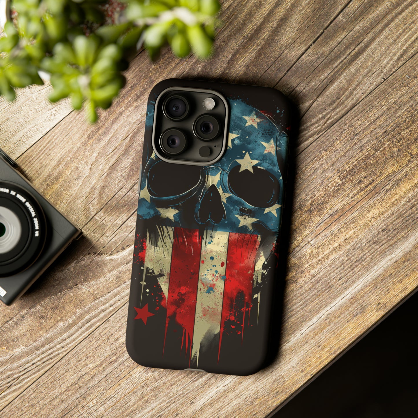 Tough Phone Cases Skull and Flag