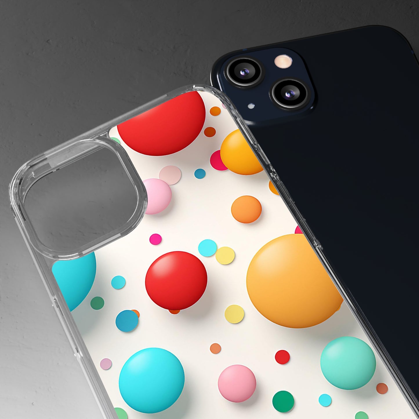 Clear Phone Cases Polkadot