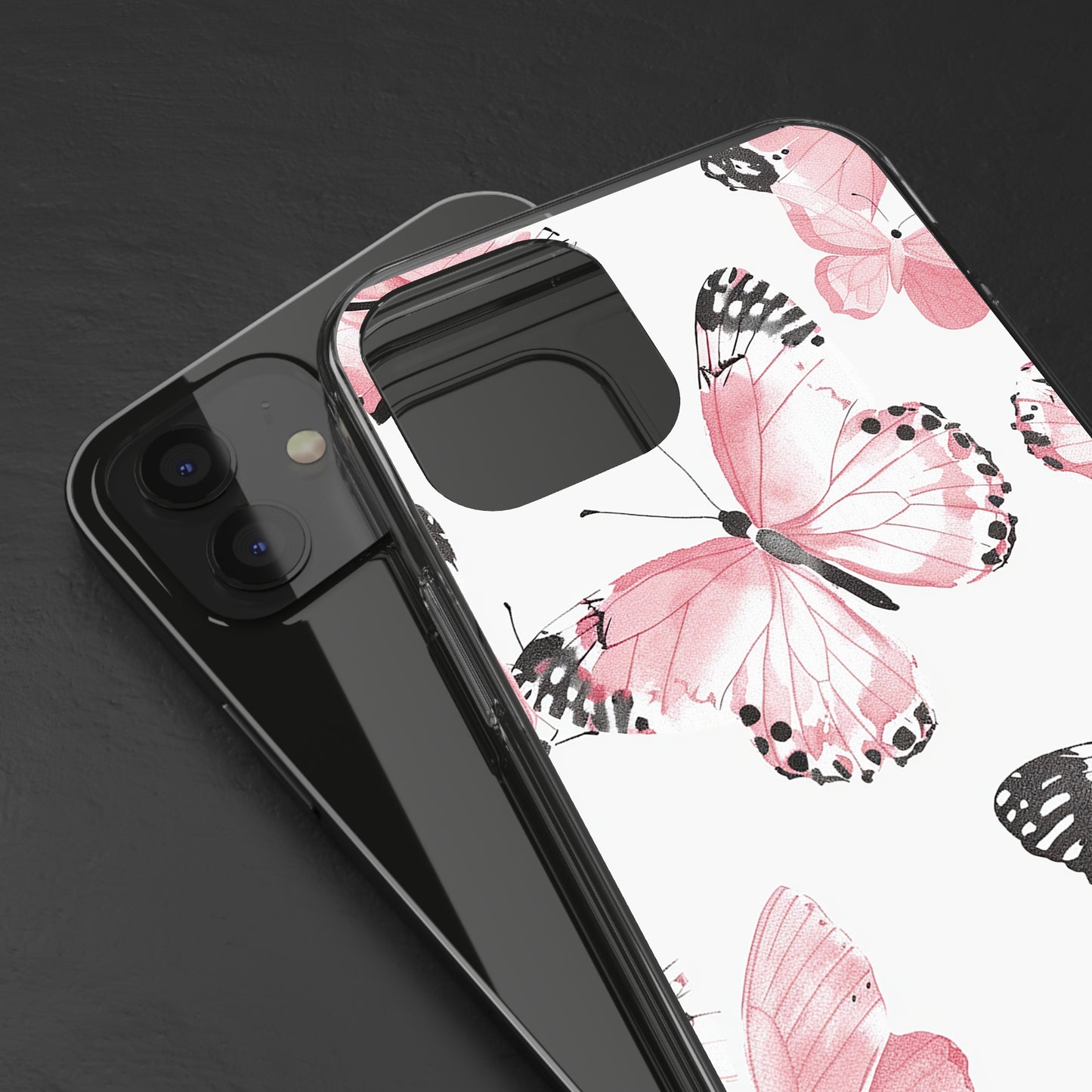 Clear Phone Cases Pink Butterfly