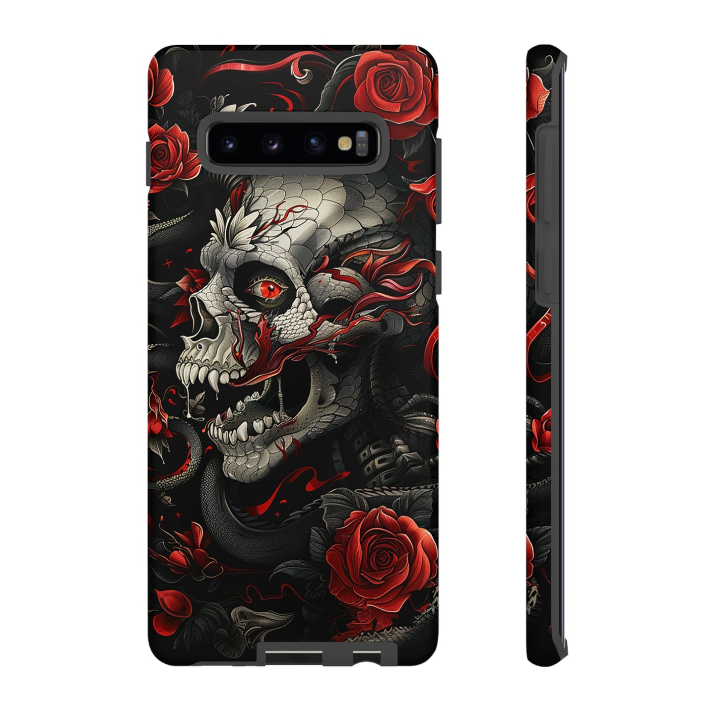 Tough Phone Case Skull and Rose 03