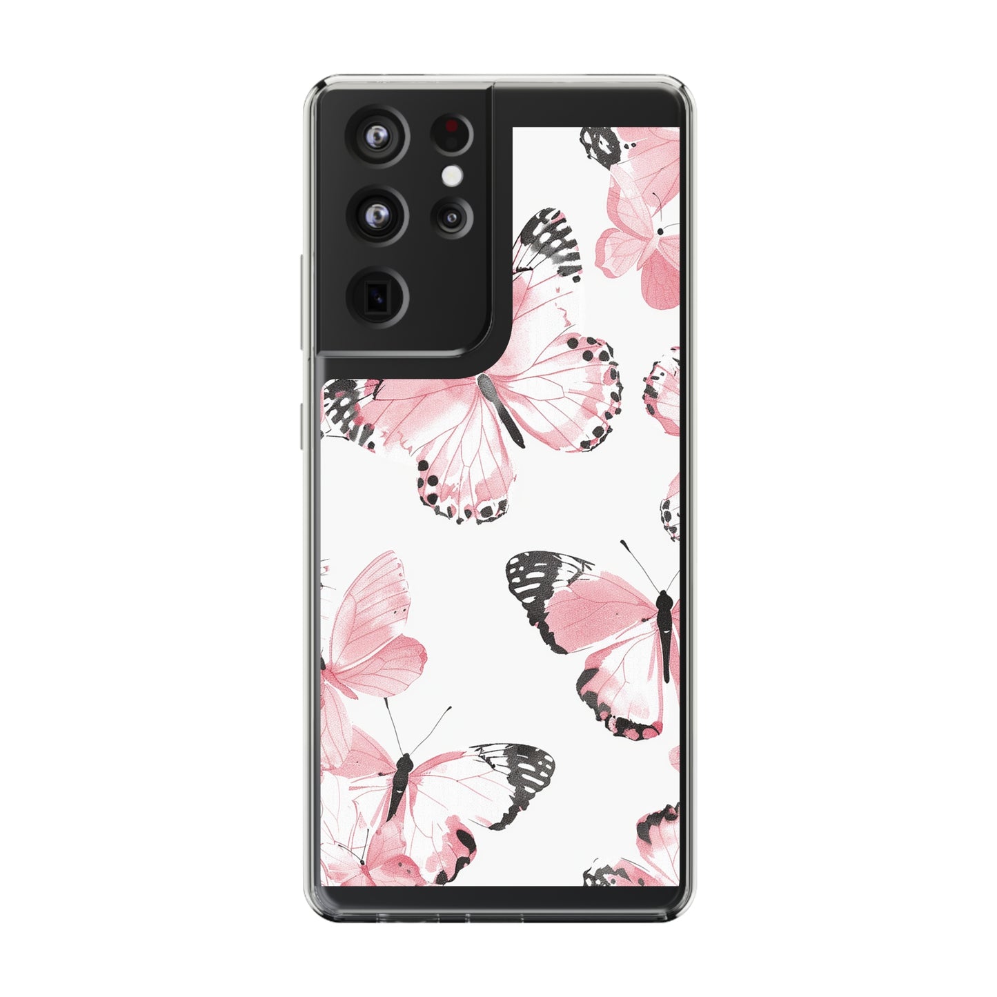 Clear Phone Cases Pink Butterfly